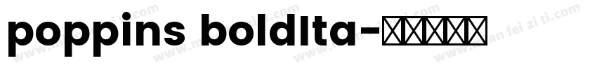 poppins boldIta字体转换